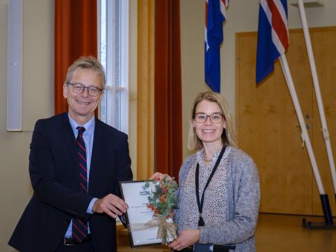 Jón Atli Benediktsson og Linda Viðarsdóttir